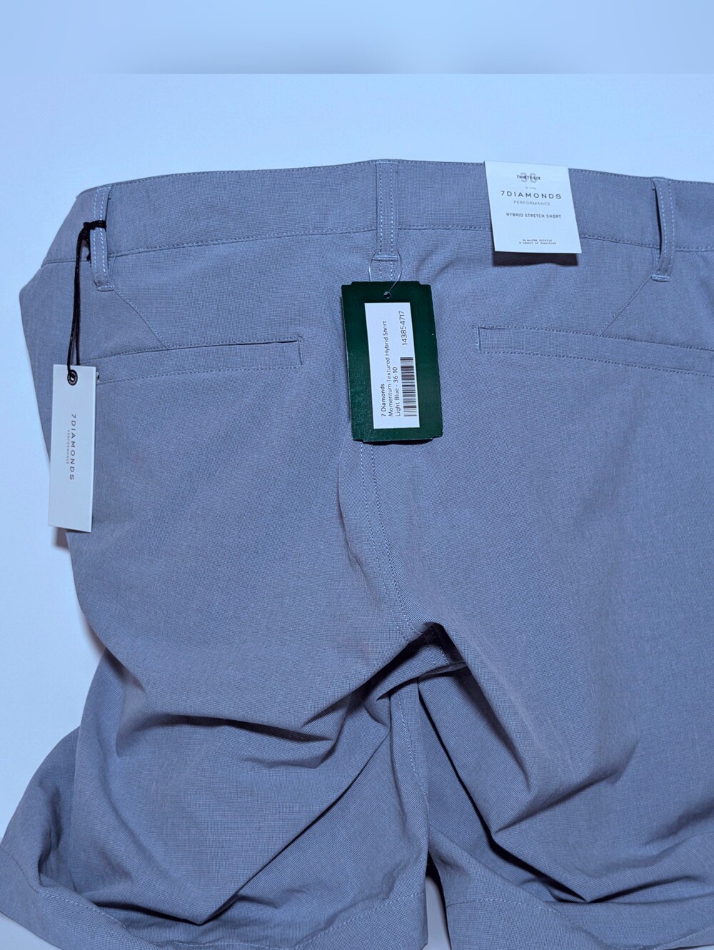 7 Diamonds Light Blue Momentum Shorts - Picture 4 of 4